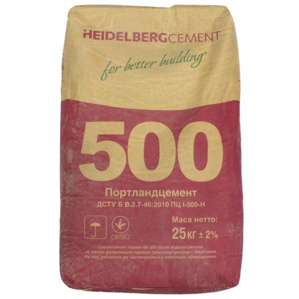 Цемент ПЦ I-500 Heidelberg 25 кг