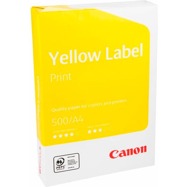 Бумага офисная Canon A4 80 г/м Yellow Label Print 500 листов 6821B001/5897A022 белый 