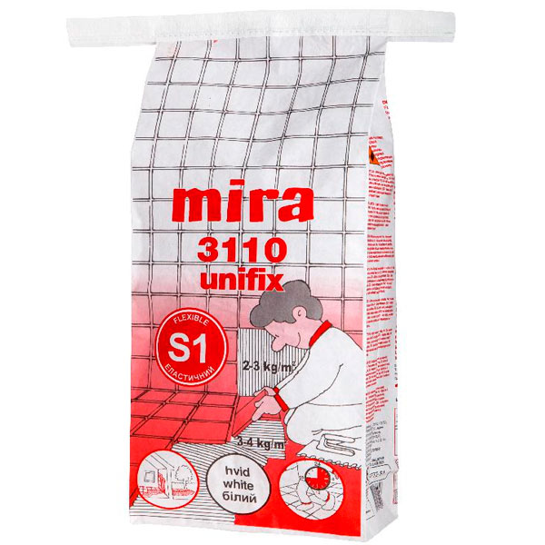 Клей для плитки Mira 3110 Unifix белый 5кг