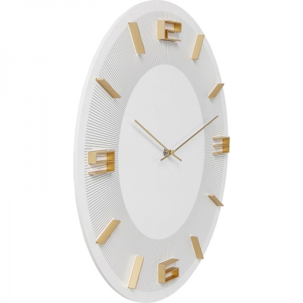 Часы настенные Leonardo бело-золотой 49 см KARE Design