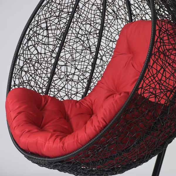 Крісло-кокон Indigo з подушкою чорний