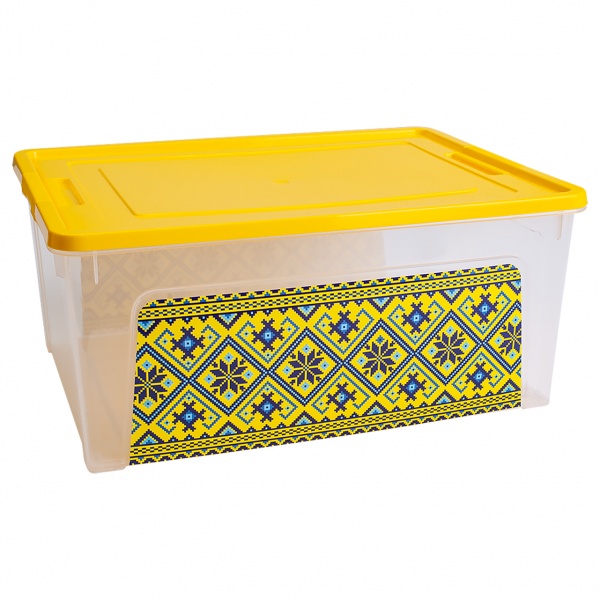 Ящик для хранения Vivendi Вышиванка желтый 140x240x320 мм