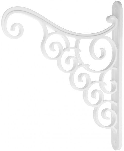 Кронштейн декоративный Алеана Акант белый 112098 19х3x23 см 