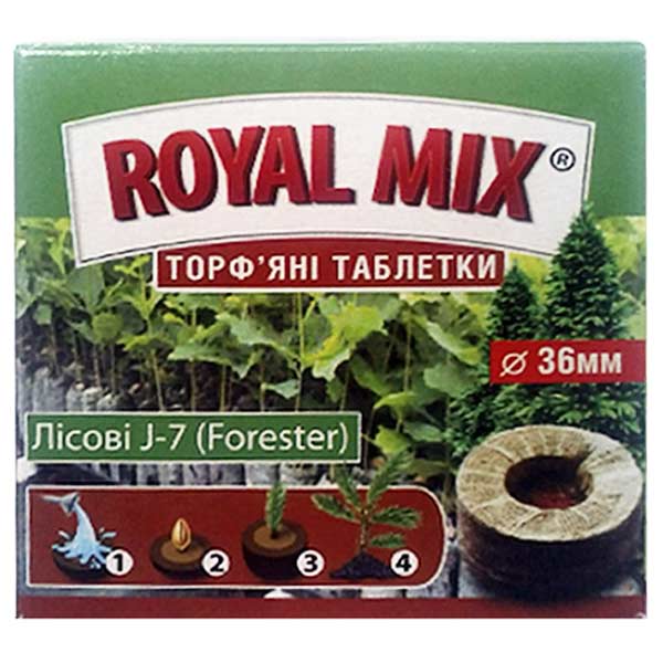 Таблетки торфяные Royal Mix J-7 лесные 36 мм 10 шт