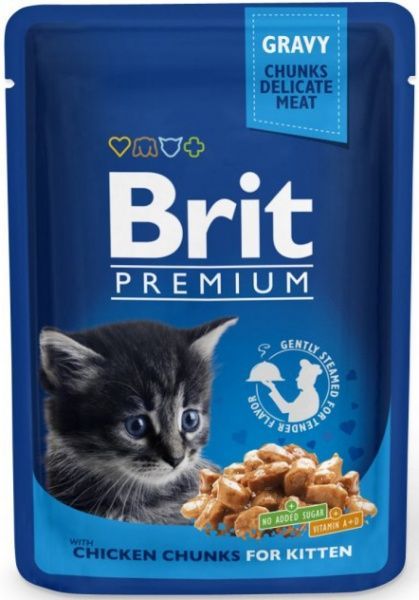 Корм Brit Premium Kitten с курицей 100 г