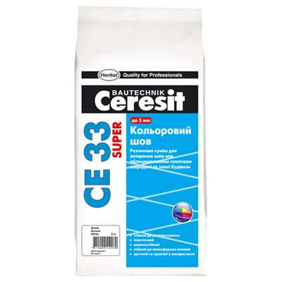 Затирка Ceresit СЕ-33 серая 2 кг