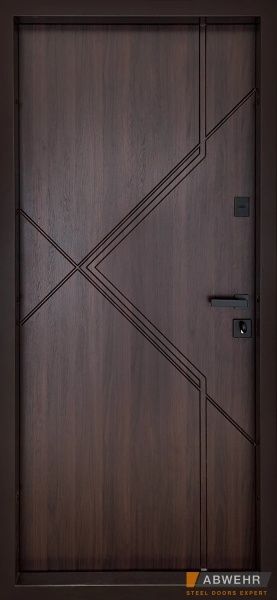 Дверь входная Abwehr КТ1-460 (V) 096Л Kale2 ЧФ коричневый 2050x960мм левая