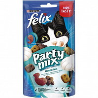 Лакомство Felix для взрослых кошек Party Mix Океанический Микс со вкусом лосося, форели 60 г