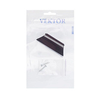 Ручка-ракушка балконная алюминиевая коричневая Vektor 