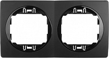 Рамка двухместная Aling-Conel EON горизонтальная черный E6701.E1E