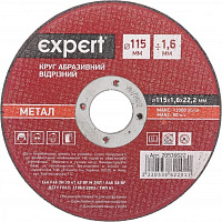 Круг відрізний по металу Expert Tools 115x1,6x22,2 мм