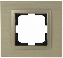 Рамка одноместная Mono Style Aluminium горизонтальная титан 107-830000-160