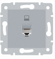 Механизм розетки компьютерная HausMark Stelo IP20 серебро 501-4388-139