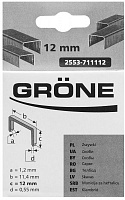 Скобы для ручного степлера Grone 12 мм тип A 500 шт. 2553-711112