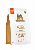 Корм сухой для больших пород Brit Care Hypoallergenic Junior с ягненком 3 кг