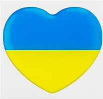 Шильда Сердце сине-желтое