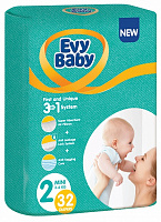Подгузники Evy Baby Mini 3-6 кг 32 шт. 8690506520199