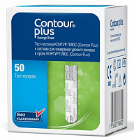 Тест-полоска Contour Plus для глюкометра №50