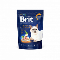 Корм для взрослых котов, которые живут в помещении Brit Premium By Nature с курицей 1,5 кг
