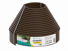 Бордюрная лента Vodaland Country Standard H100 коричневый 15 м (82952-15-BN)