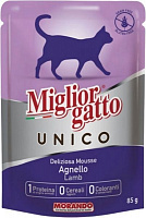 Корм Morando MigliorGatto Unico only Lamb для котів, з ягням 85 г