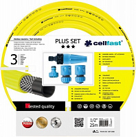 Шланг для полива Cellfast PLUS 1/2" 25 м + набор фитингов