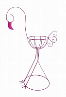 Держатель для горшков Фламинго маленький 30,8х62,7x94,8 см пурпурный 