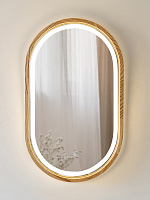 Зеркало со встроенной подсветкой Luxury Wood Freedom Slim LED ясень темный 450x750 мм 