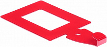 Крючок мебельный  с рамкой 98х128 мм красный
