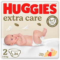Подгузники Huggies Extra Care 2 3-6 кг 24 шт.