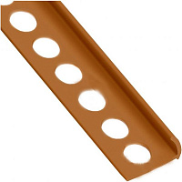 Уголок для плитки TIS внешний ПВХ 80,22,0157 8 мм 2,5м коричневый 