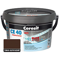 Фуга Ceresit СЕ 40 Aquastatic № 58 2 кг темно-коричневый 