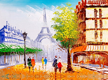 Репродукция Париж Эйфелева башня 35x50 см Арт Фемелі 