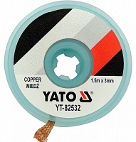 Лента для удаления припоя YATO плетеная из меди в катушке в корпусе YT-82532