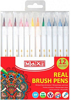 Набор фломастеров Real Brush 12 цветов MX15232 Maxi