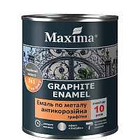 Грунт-эмаль Maxima антикоррозийная по металлу 3 в 1 графитная серебристый мат 2,3л 2,3кг
