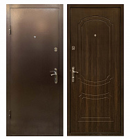 Двері вхідні Міністерство дверей КУ-Оптима горіх морений 2050x960 мм ліві