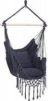 Кресло-гамак UP! (Underprice) с бахромой и подушками 100x130 см серый 