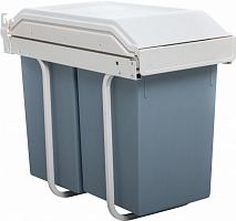 Ведро для мусора Hailo Multi Box 2*15 430х520х260 мм серое 3659001
