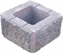 Блок декоративный бетонный колотый для столба 400x400x200 мм коричневый Золотой Мандарин 