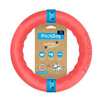 Игрушка для собак PitchDog кольцо для апортировки d 28 см розовое