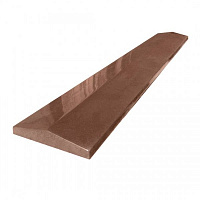 Крышка на забор «Пирамида» 170x1000x35 мм коричневый МЕГАЛИТ 