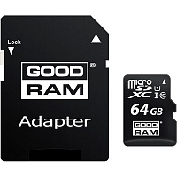 Карта памяти Goodram microSDXC 64GB Class 10 UHS I U1 + adapter