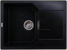 Мийка ScandiSPA з кварцевого піску Alfa 687х507 мм чорна із сифоном GMA687b 