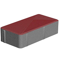 Тротуарная плитка Золотой Мандарин Кирпич красный 200х100х60 мм