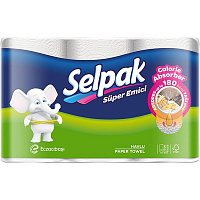 Бумажные полотенца Selpak Calorie трехслойные 6 шт