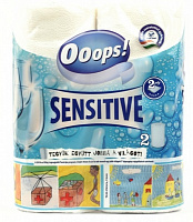 Бумажные полотенца Ooops Sensitive 50 листов двухслойная 2 шт.