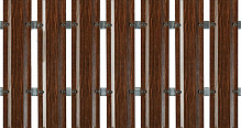 Евроштакетник СТАЛЕКС сторона A 0,40 PE Woodlike (brown) 0.125x1500
