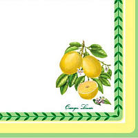 Салфетки столовые Silken Лимоны 33х33 см цветные 18 шт.