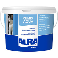 Эмаль Aura® акриловая Luxpro Remix Aqua 30 белый полумат 0,75л